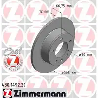 ZIMMERMANN 430.1492.20 Bremsscheiben 2 Stück RENAULT