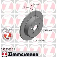 ZIMMERMANN 590.2585.20 Bremsscheiben 2 Stück TOYOTA