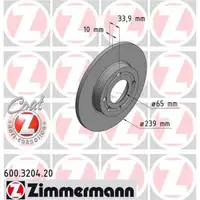 ZIMMERMANN 600.3204.20 Bremsscheiben 2 Stück VW