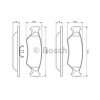BOSCH 0 986 492 020 Bremsbelagsatz, Scheibenbremse