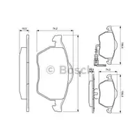 Bremsbelagsatz Scheibenbremse Bosch 0 986 494 018 für Audi für Seat für Skoda