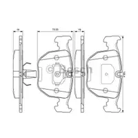 BOSCH 0 986 494 028 Bremsbelagsatz, Scheibenbremse