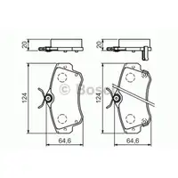 BOSCH 0 986 494 029 Bremsbelagsatz, Scheibenbremse