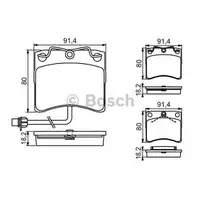 BOSCH 0 986 494 041 Bremsbelagsatz, Scheibenbremse
