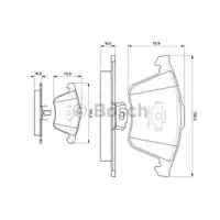 BOSCH 0 986 494 077 Bremsbelagsatz, Scheibenbremse