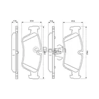 BOSCH 0 986 494 096 Bremsbelagsatz, Scheibenbremse