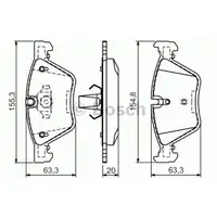 BOSCH 0 986 494 118 Bremsbelagsatz, Scheibenbremse