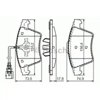 BOSCH 0 986 494 107 Bremsbelagsatz, Scheibenbremse