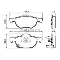 BOSCH 0 986 494 135 Bremsbelagsatz, Scheibenbremse