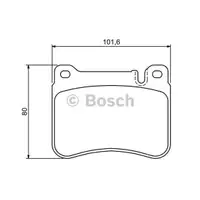 BOSCH 0 986 494 166 Bremsbelagsatz, Scheibenbremse