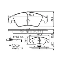 BOSCH 0 986 494 201 Bremsbelagsatz, Scheibenbremse