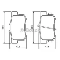 BOSCH 0 986 494 233 Bremsbelagsatz, Scheibenbremse