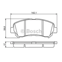 BOSCH 0 986 494 244 Bremsbelagsatz, Scheibenbremse