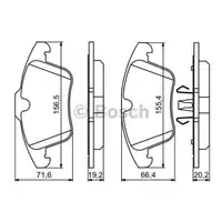 Bremsbelagsatz Scheibenbremse Bosch 0 986 494 246 für Ford für Rover für Volvo