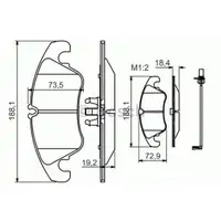 BOSCH 0 986 494 259 Bremsbelagsatz, Scheibenbremse