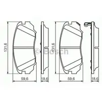 BOSCH 0 986 494 279 Bremsbelagsatz, Scheibenbremse