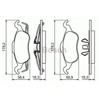 BOSCH 0 986 494 284 Bremsbelagsatz, Scheibenbremse