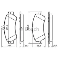 BOSCH 0 986 494 302 Bremsbelagsatz, Scheibenbremse