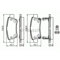 BOSCH 0 986 494 329 Bremsbelagsatz, Scheibenbremse