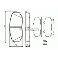 BOSCH 0 986 494 375 Bremsbelagsatz, Scheibenbremse