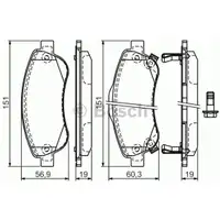 BOSCH 0 986 494 379 Bremsbelagsatz, Scheibenbremse