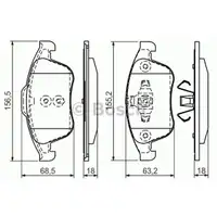 BOSCH 0 986 494 381 Bremsbelagsatz, Scheibenbremse