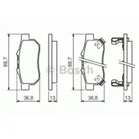 BOSCH 0 986 494 392 Bremsbelagsatz, Scheibenbremse