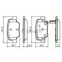 BOSCH 0 986 494 404 Bremsbelagsatz, Scheibenbremse