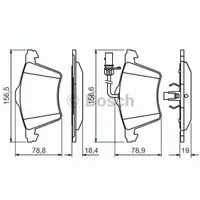 BOSCH 0 986 494 415 Bremsbelagsatz, Scheibenbremse