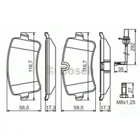 BOSCH 0 986 494 446 Bremsbelagsatz, Scheibenbremse