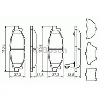 Bremsbelagsatz Scheibenbremse Bosch 0 986 494 444 für Daihatsu für Subaru