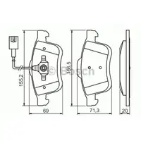 BOSCH 0 986 494 453 Bremsbelagsatz, Scheibenbremse