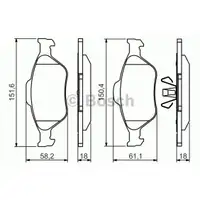 BOSCH 0 986 494 512 Bremsbelag