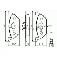 BOSCH 0 986 494 524 Bremsbelagsatz, Scheibenbremse