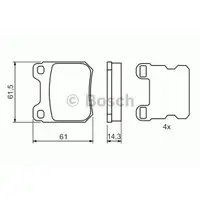BOSCH 0 986 494 523 Bremsbelag