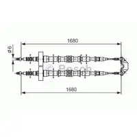 BOSCH 1 987 477 528 Seilzug, Feststellbremse