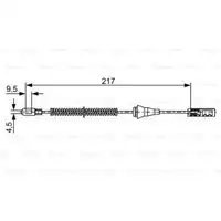 BOSCH 1 987 482 461 Seilzug, Feststellbremse