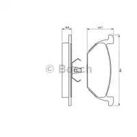 BOSCH 0 986 424 364 Bremsbelagsatz, Scheibenbremse