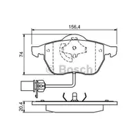 BOSCH 0 986 424 482 Bremsbelagsatz, Scheibenbremse