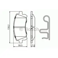 BOSCH 0 986 424 700 Bremsbelagsatz, Scheibenbremse