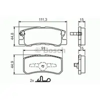 BOSCH 0 986 424 717 Bremsbelagsatz, Scheibenbremse