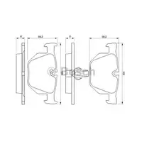 BOSCH 0 986 424 766 Bremsbelagsatz, Scheibenbremse