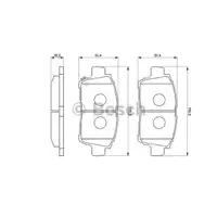 BOSCH 0 986 424 803 Bremsbelagsatz, Scheibenbremse
