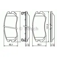 BOSCH 0 986 424 815 Bremsbelagsatz, Scheibenbremse