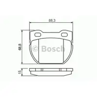 BOSCH 0 986 424 827 Bremsbelagsatz, Scheibenbremse