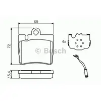 BOSCH 0 986 424 830 Bremsbelagsatz, Scheibenbremse