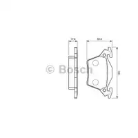 Bremsbelagsatz Scheibenbremse Bosch 0 986 460 002 für Mercedes Benz Hinterachse