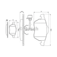 BOSCH 0 986 460 937 Bremsbelagsatz, Scheibenbremse