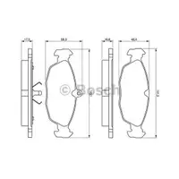 BOSCH 0 986 460 938 Bremsbelagsatz, Scheibenbremse
