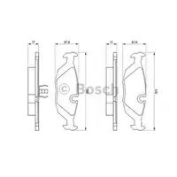 BOSCH 0 986 466 751 Bremsbelagsatz, Scheibenbremse